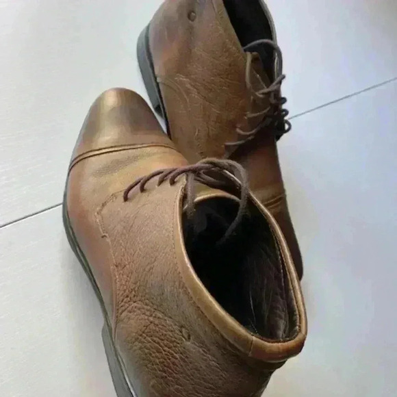 Democrata Brazil Cadet Soft Leather Chukka Boots Cognac Color Blend Size 12 - Picture 5 of 8